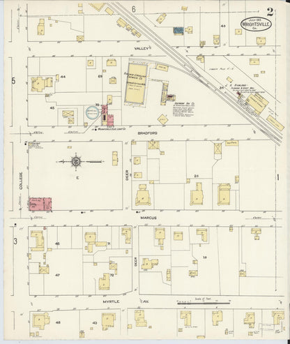 Sanborn Fire Insurance Map from Wrightsville, Johnson County, Georgia (1913), Sheet #0002 - Complete Map Set gallery image, historic Sanborn map, vintage wall art, Georgia Georgia
