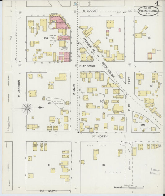 Sanborn Fire Insurance Map from Vicksburg, Warren County, Mississippi (1892), Sheet #0004