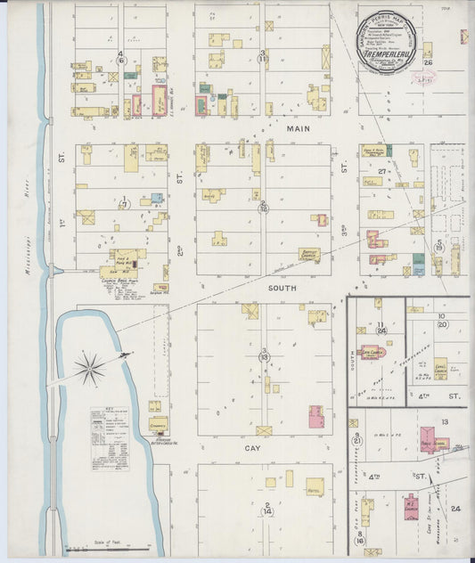 Sanborn Fire Insurance Map from Trempealeau, Trempealeau County, Wisconsin (1894), Sheet #0001 - Historic Sanborn Fire Insurance Map Print, vintage old map wall art, antique decor, genealogy gift, Wisconsin Wisconsin map