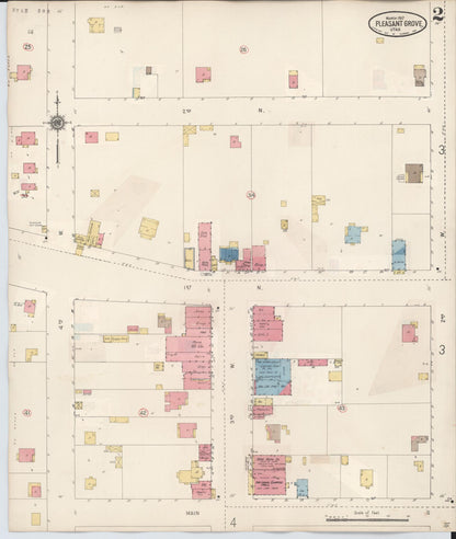 Sanborn Fire Insurance Map from Pleasant Grove, Utah County, Utah (1931), Sheet #0002 - Complete Map Set gallery image, historic Sanborn map, vintage wall art, Pleasant Grove Utah