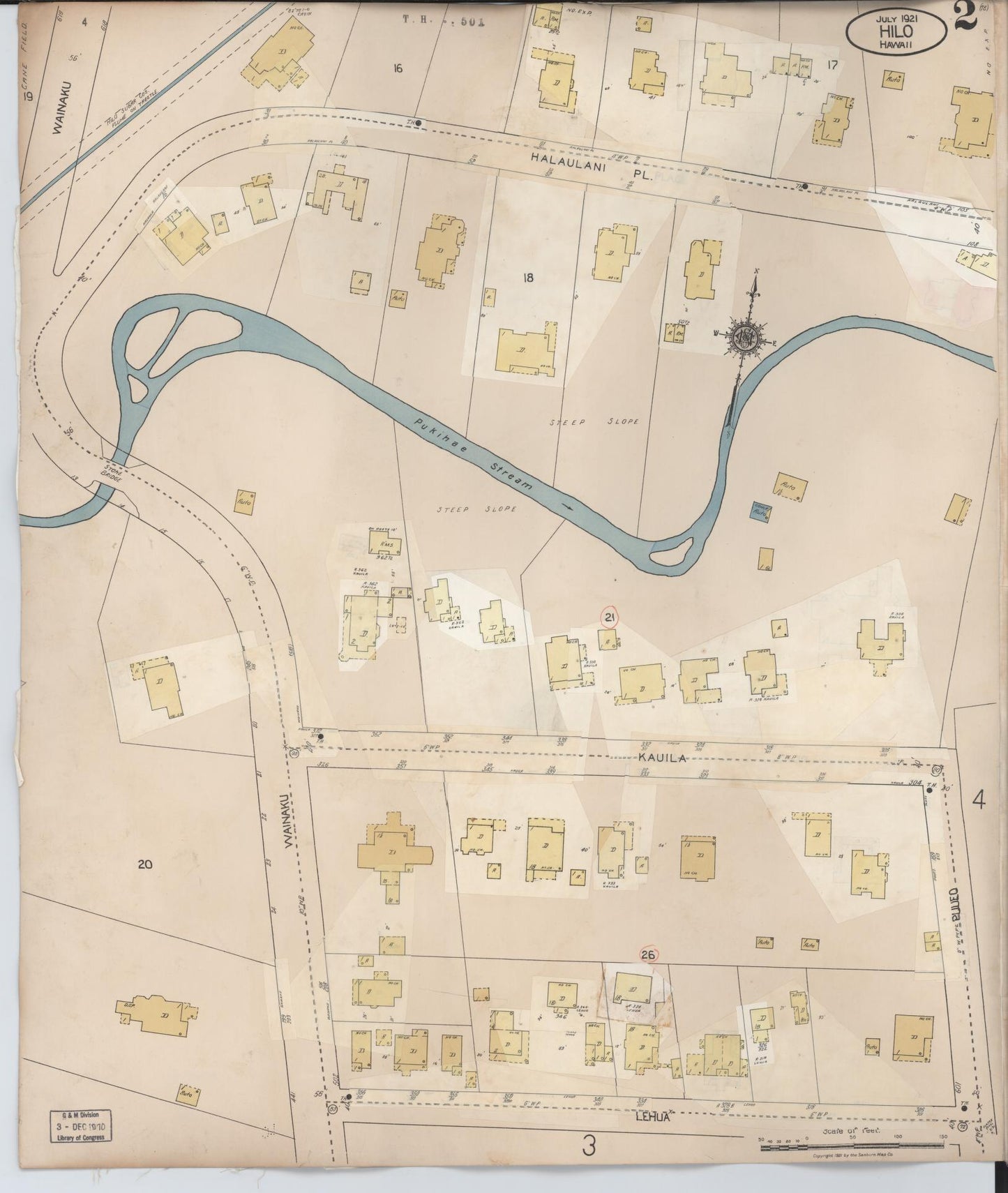 Sanborn Fire Insurance Map from Hilo, Hawaii County, Hawaii (1957), Sheet #0002 - Historic Sanborn Fire Insurance Map Print