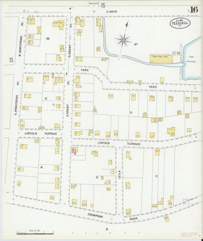 Sanborn Fire Insurance Map from Peekskill, Westchester County, New York (1900), Sheet #0016 - Complete Map Set gallery image, historic Sanborn map, vintage wall art, New York New York
