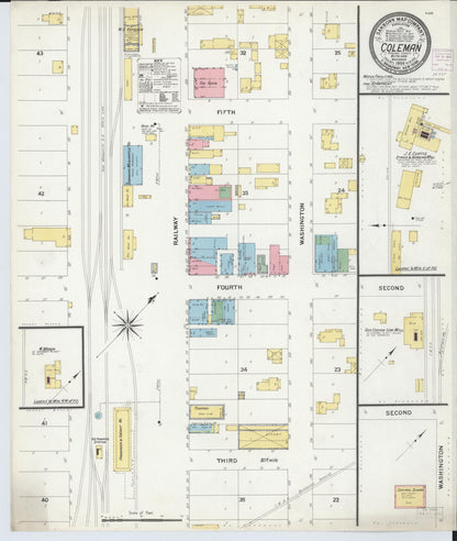 Sanborn Fire Insurance Map from Coleman, Midland County, Michigan (1908), Sheet #0001 - Historic Sanborn Fire Insurance Map Print, vintage old map wall art, antique decor, genealogy gift, Michigan Michigan map