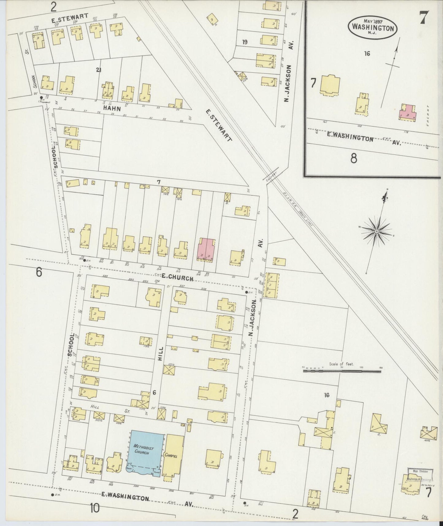 Sanborn Fire Insurance Map from Washington, Warren County, New Jersey (1897), Sheet #0007