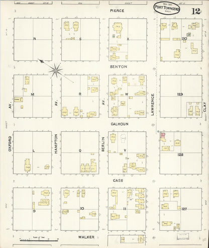 Sanborn Fire Insurance Map from Port Townsend, Jefferson County, Washington (1891), Sheet #0012 - Complete Map Set gallery image, historic Sanborn map, vintage wall art, Washington Washington