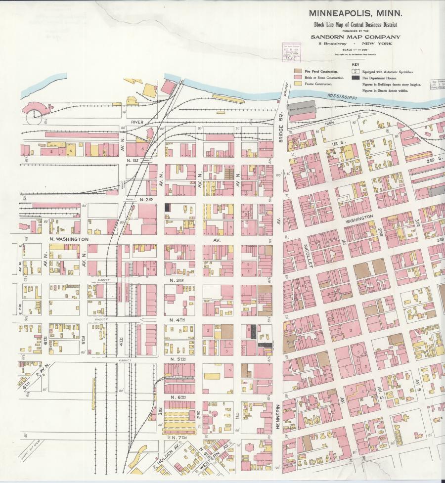 Sanborn Fire Insurance Map from Minneapolis, Hennepin County, Minnesota. (1904) – Map View