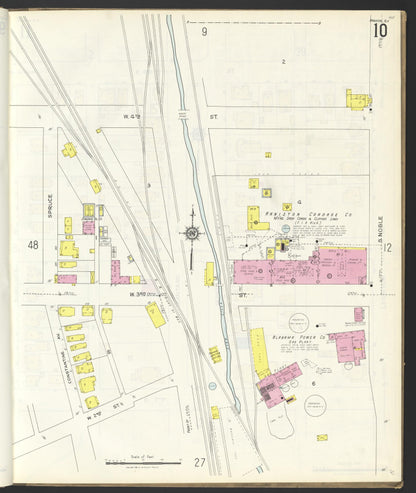 Sanborn Fire Insurance Map from Anniston, Calhoun County, Alabama (1925), Sheet #0010 - Complete Map Set gallery image, historic Sanborn map, vintage wall art, Alabama Alabama