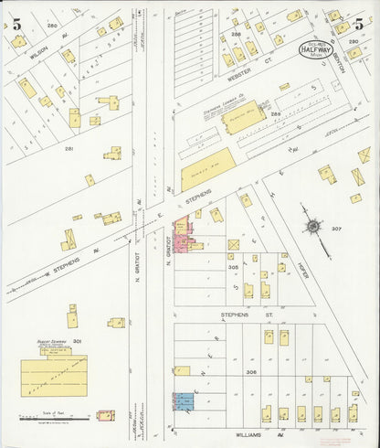 Sanborn Fire Insurance Map from Halfway, Macomb County, Michigan (1925), Sheet #0005 - Complete Map Set gallery image, historic Sanborn map, vintage wall art, Michigan Michigan