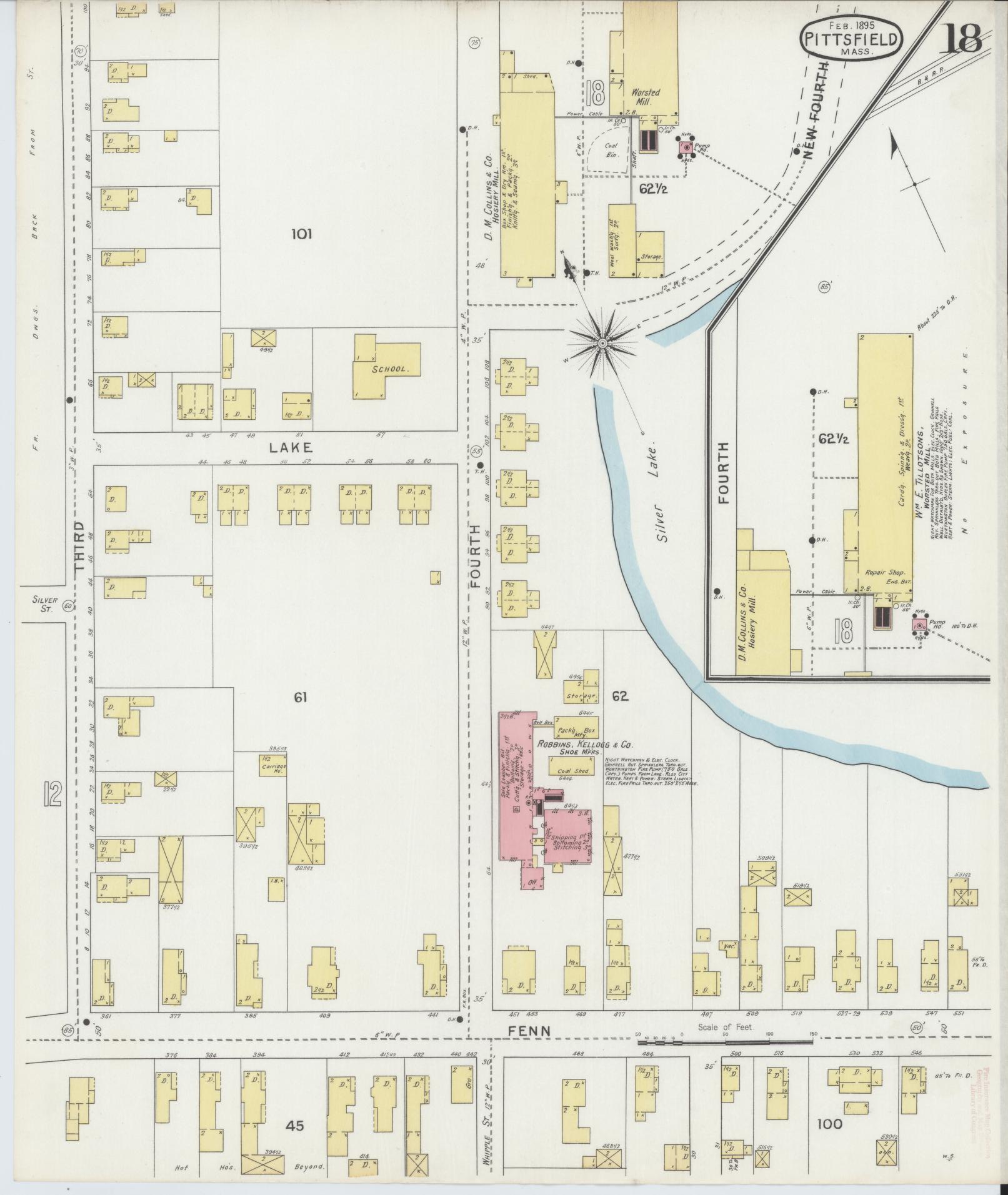 Sanborn Fire Insurance Map from Pittsfield, Berkshire County, Massachusetts (1895), Sheet #0018 - Complete Map Set gallery image, historic Sanborn map, vintage wall art, Massachusetts Massachusetts