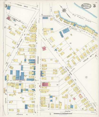 Sanborn Fire Insurance Map from Westville, Gloucester County, New Jersey (1926), Sheet #0003 - Complete Map Set gallery image, historic Sanborn map, vintage wall art, New Jersey New Jersey