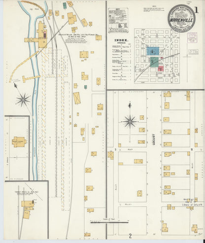 Sanborn Fire Insurance Map from Marienville, Forest County, Pennsylvania (1904), Sheet #0001 - Complete Map Set gallery image, historic Sanborn map, vintage wall art, Pennsylvania Pennsylvania