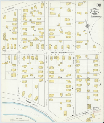 Sanborn Fire Insurance Map from Olean, Cattaraugus County, New York (1909), Sheet #0030 - Complete Map Set gallery image, historic Sanborn map, vintage wall art, New York New York