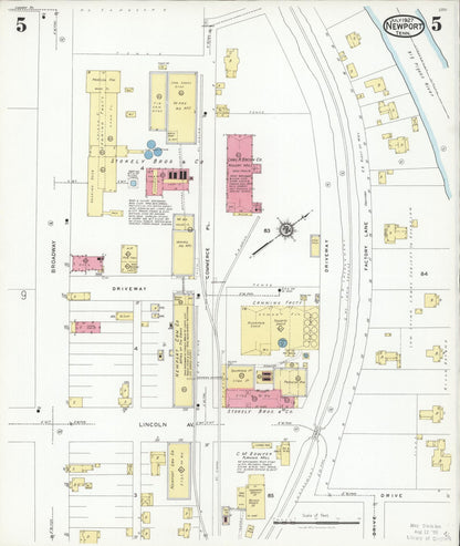 Sanborn Fire Insurance Map from Newport, Cocke County, Tennessee (1927), Sheet #0005 - Complete Map Set gallery image, historic Sanborn map, vintage wall art, Tennessee Tennessee