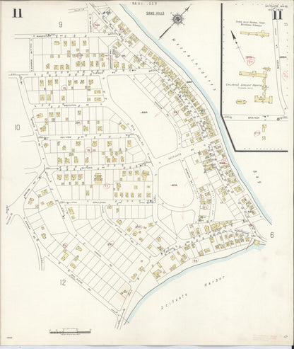 Sanborn Fire Insurance Map from Scituate, Plymouth County, Massachusetts (1944), Sheet #0011 - Complete Map Set gallery image, historic Sanborn map, vintage wall art, Massachusetts Massachusetts