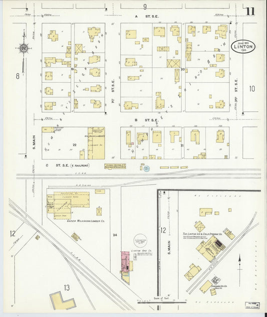 Sanborn Fire Insurance Map from Linton, Greene County, Indiana (1910), Sheet #0011 - Historic Sanborn Fire Insurance Map Print, vintage old map wall art, antique decor, genealogy gift, Indiana Indiana map