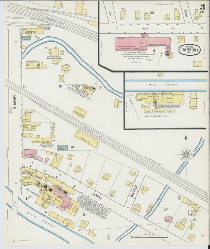 Sanborn Fire Insurance Map from Fairport, Monroe County, New York (1892), Sheet #0003 - Complete Map Set gallery image, historic Sanborn map, vintage wall art, New York New York