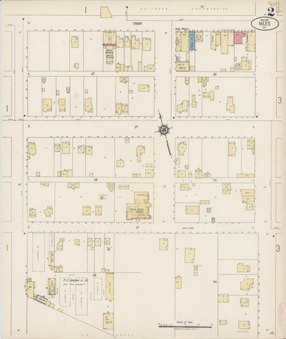 Sanborn Fire Insurance Map from Niles, Alameda County, California (1920), Sheet #0002 - Complete Map Set gallery image, historic Sanborn map, vintage wall art, California California