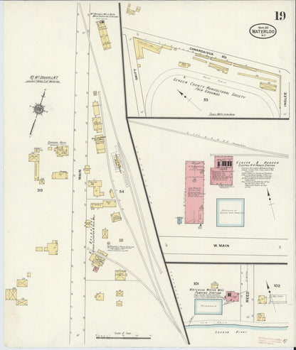 Sanborn Fire Insurance Map from Waterloo, Seneca County, New York (1911), Sheet #0019 - Complete Map Set gallery image, historic Sanborn map, vintage wall art, New York New York