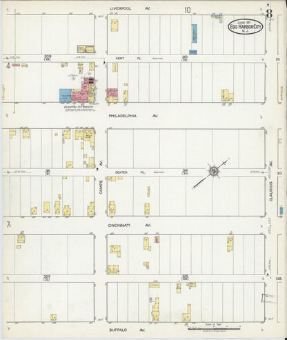 Sanborn Fire Insurance Map from Egg Harbor City, Atlantic County, New Jersey (1917), Sheet #0008 - Complete Map Set gallery image, historic Sanborn map, vintage wall art, New Jersey New Jersey