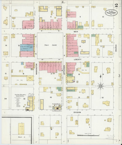 Sanborn Fire Insurance Map from Pilot Point, Denton County, Texas (1901), Sheet #0002 - Historic Sanborn Fire Insurance Map Print, vintage old map wall art, antique decor, genealogy gift, Texas Texas map