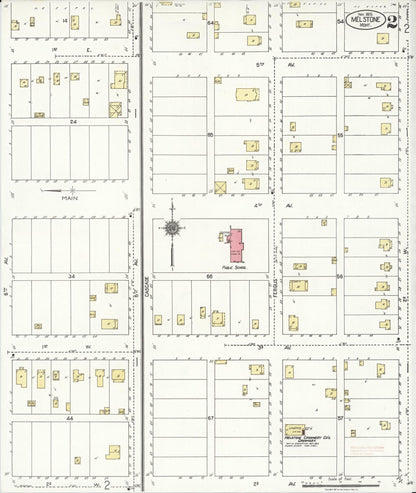 Sanborn Fire Insurance Map from Melstone, Musselshell County, Montana (1920), Sheet #0002 - Complete Map Set gallery image, historic Sanborn map, vintage wall art, Montana Montana