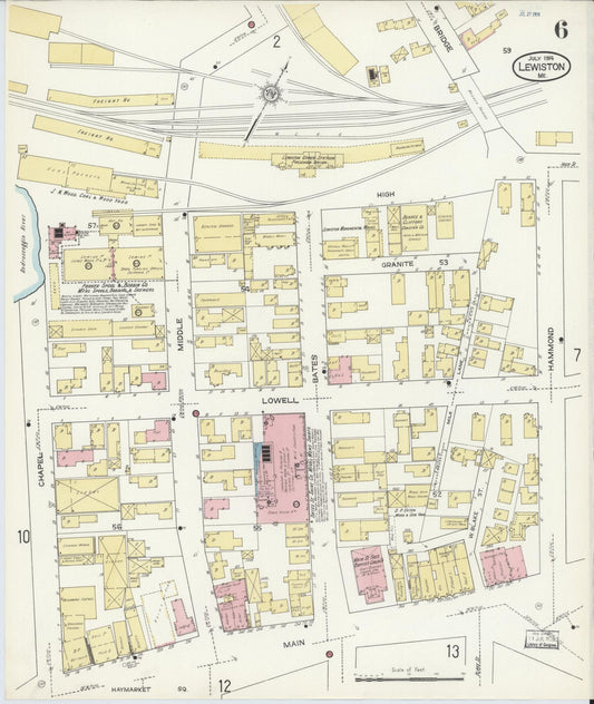Sanborn Fire Insurance Map from Lewiston, Androscoggin County, Maine (1914), Sheet #0006