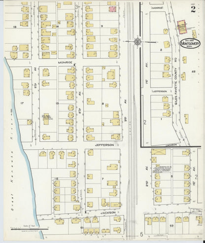 Sanborn Fire Insurance Map from Montgomery, Fayette County, West Virginia (1920), Sheet #0002 - Complete Map Set gallery image, historic Sanborn map, vintage wall art, West Virginia West Virginia