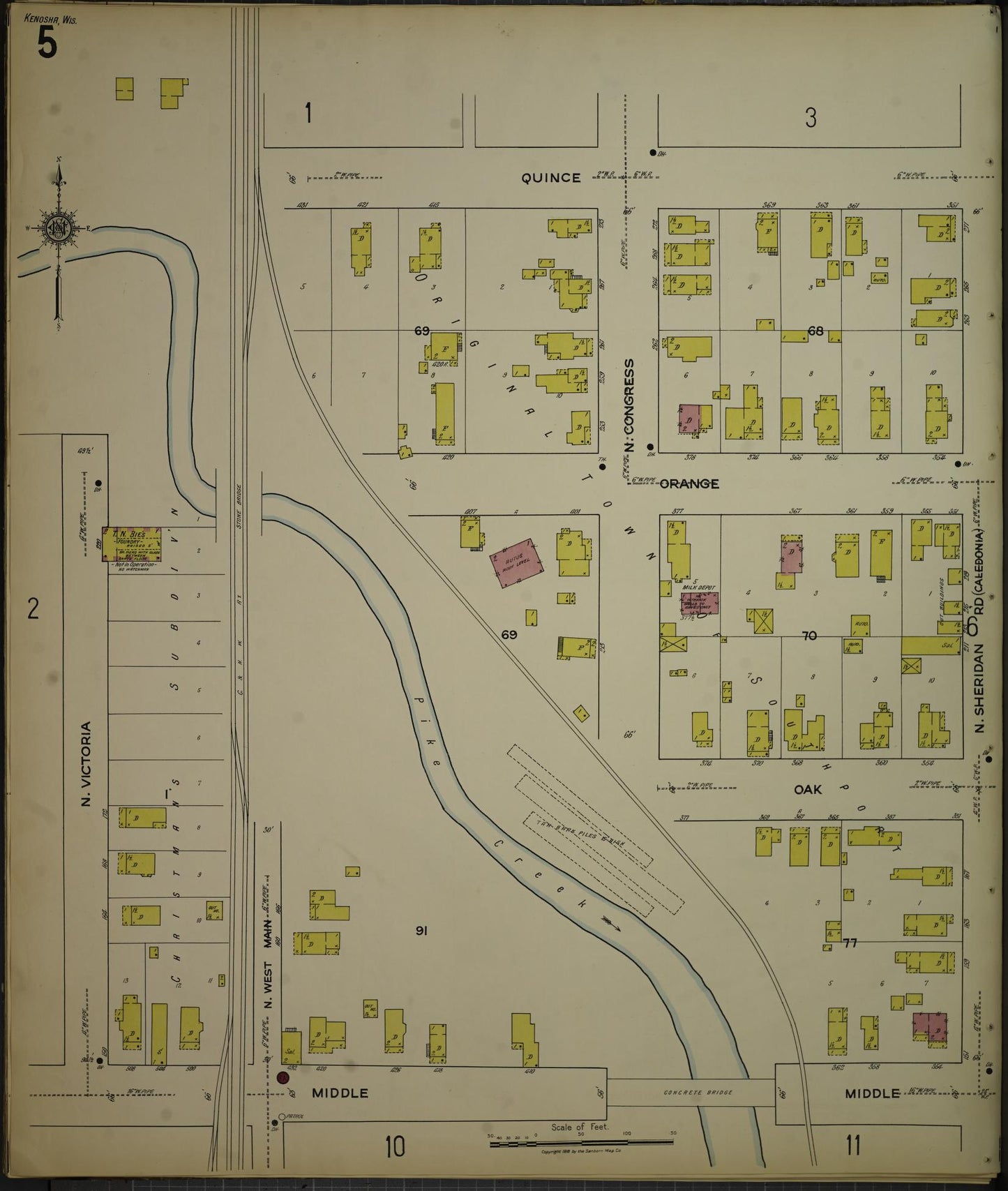Sanborn Fire Insurance Map from Kenosha, Kenosha County, Wisconsin. (1918), Sheet 9