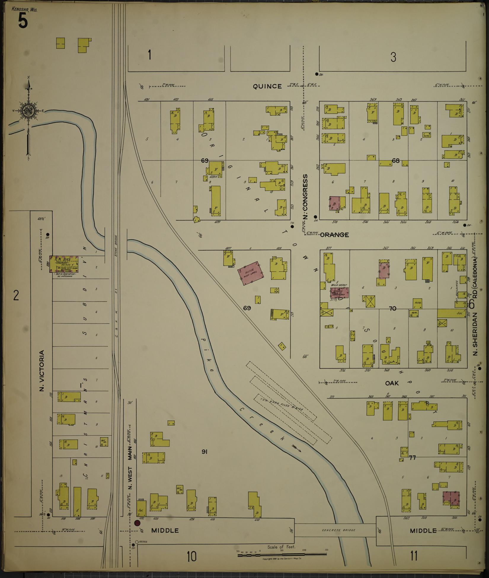 Sanborn Fire Insurance Map from Kenosha, Kenosha County, Wisconsin. (1918), Sheet 9