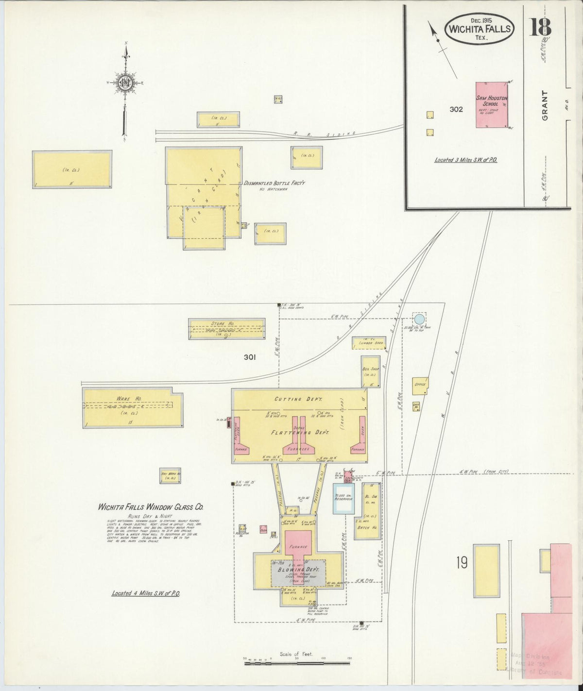 Sanborn Fire Insurance Map from Wichita Falls, Wichita County, Texas (1915), Sheet #0018 - Complete Map Set gallery image, historic Sanborn map, vintage wall art, Texas Texas