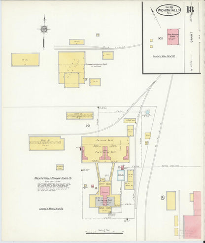 Sanborn Fire Insurance Map from Wichita Falls, Wichita County, Texas (1915), Sheet #0018 - Complete Map Set gallery image, historic Sanborn map, vintage wall art, Texas Texas