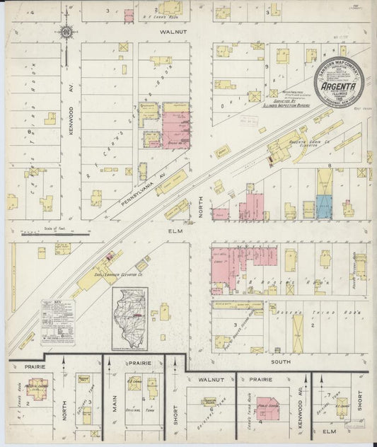 Sanborn Fire Insurance Map from Argenta, Macon County, Illinois. (1915) – Map View