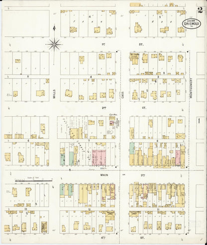 Sanborn Fire Insurance Map from Griswold, Cass County, Iowa (1899), Sheet #0002 - Historic Sanborn Fire Insurance Map Print
