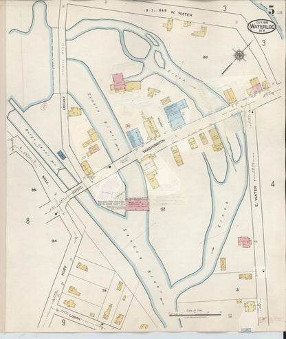Sanborn Fire Insurance Map from Waterloo, Seneca County, New York (1948), Sheet #0005 - Complete Map Set gallery image, historic Sanborn map, vintage wall art, New York New York