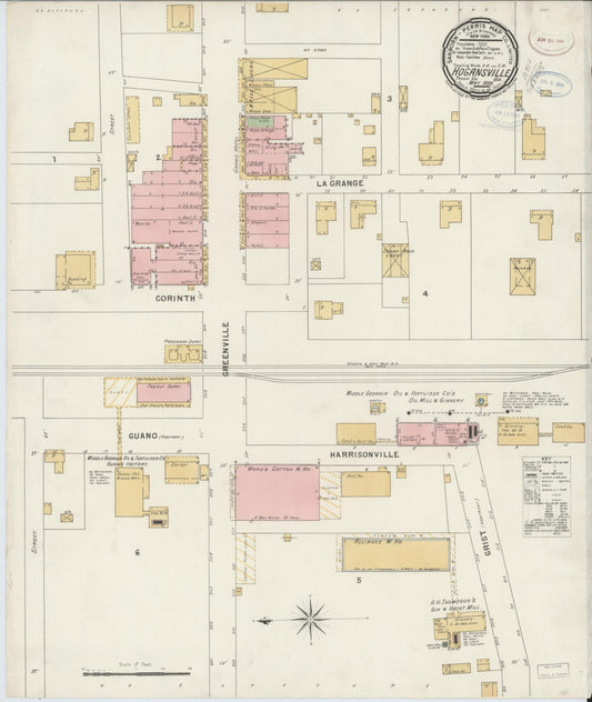 Sanborn Fire Insurance Map from Hogansville, Troup County, Georgia (1898), Sheet #0001 - Historic Sanborn Fire Insurance Map Print, vintage old map wall art, antique decor, genealogy gift, Georgia Georgia map
