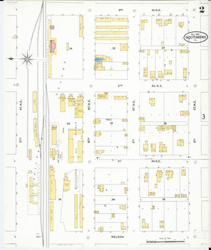 Sanborn Fire Insurance Map from Independence, Buchanan County, Iowa (1905), Sheet #0002 - Historic Sanborn Fire Insurance Map Print
