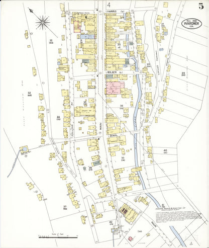 Sanborn Fire Insurance Map from Wardner, Shoshone County, Idaho (1908), Sheet #0005 - Complete Map Set gallery image, historic Sanborn map, vintage wall art, Idaho Idaho