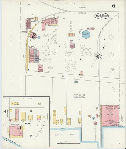 Sanborn Fire Insurance Map from Marcus Hook, Chester County, Pennsylvania (1905), Sheet #0006 - Complete Map Set gallery image, historic Sanborn map, vintage wall art, Pennsylvania Pennsylvania