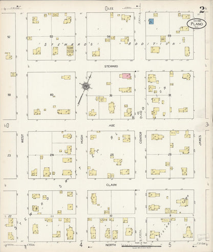 Sanborn Fire Insurance Map from Plano, Kendall County, Illinois (1921), Sheet #0002 - Complete Map Set gallery image, historic Sanborn map, vintage wall art, Illinois Illinois