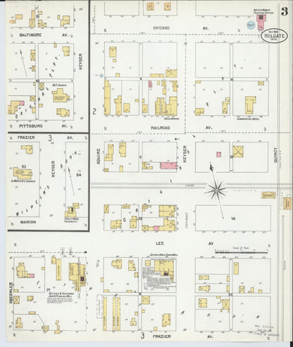 Sanborn Fire Insurance Map from Holgate, Henry County, Ohio (1901), Sheet #0003 - Historic Sanborn Fire Insurance Map Print, vintage old map wall art, antique decor, genealogy gift, Ohio Ohio map
