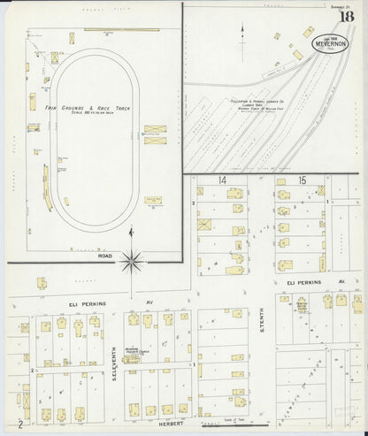 Sanborn Fire Insurance Map from Mount Vernon, Jefferson County, Illinois (1908), Sheet #0018 - Complete Map Set gallery image, historic Sanborn map, vintage wall art, Illinois Illinois