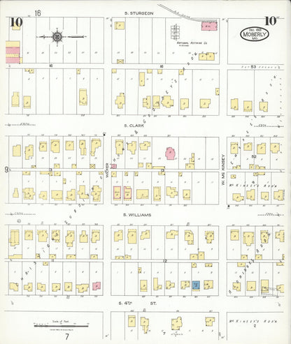 Sanborn Fire Insurance Map from Moberly, Randolph County, Missouri (1923), Sheet #0010 - Complete Map Set gallery image, historic Sanborn map, vintage wall art, Missouri Missouri