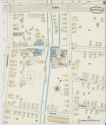 Sanborn Fire Insurance Map from Herkimer, Herkimer County, New York (1890), Sheet #0002 - Complete Map Set gallery image, historic Sanborn map, vintage wall art, New York New York
