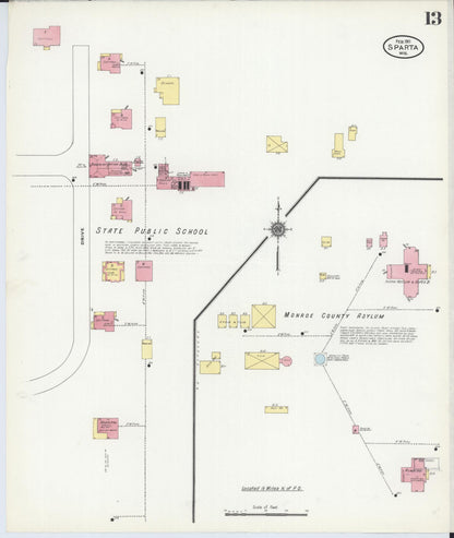 Sanborn Fire Insurance Map from Sparta, Monroe County, Wisconsin (1911), Sheet #0013 - Complete Map Set gallery image, historic Sanborn map, vintage wall art, Wisconsin Wisconsin