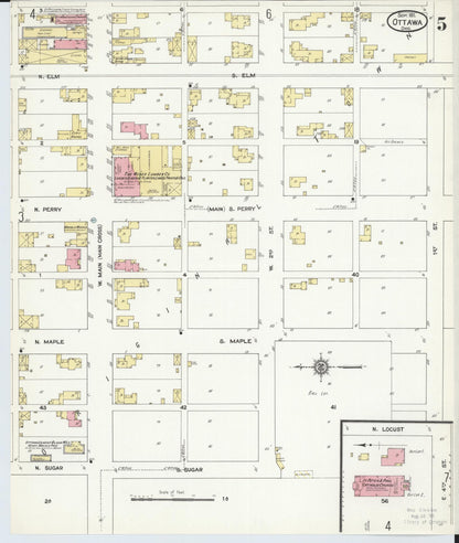 Sanborn Fire Insurance Map from Ottawa, Putnam County, Ohio (1911), Sheet #0005 - Complete Map Set gallery image, historic Sanborn map, vintage wall art, Ohio Ohio