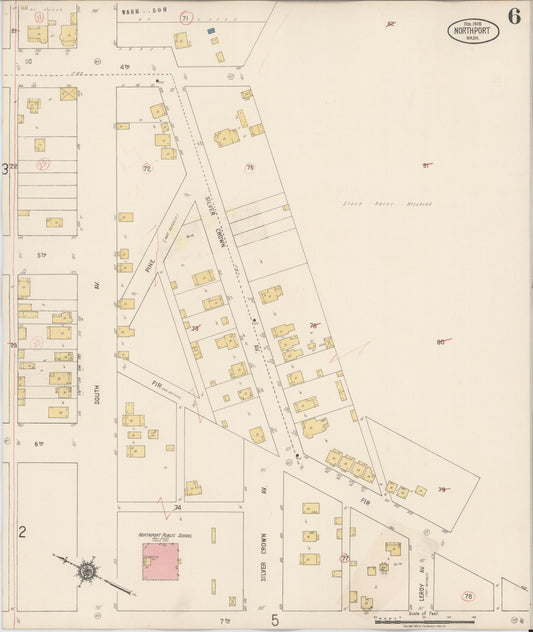 Sanborn Fire Insurance Map from Northport, Stevens County, Washington (1929), Sheet #0006 - Historic Sanborn Fire Insurance Map Print, vintage old map wall art, antique decor, genealogy gift, Washington Washington map