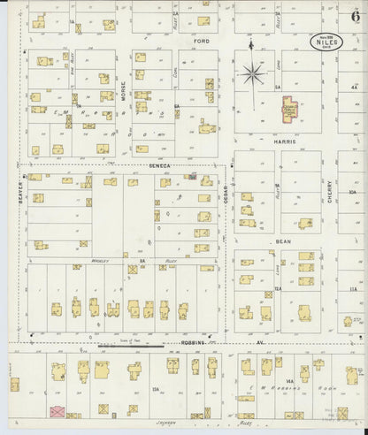 Sanborn Fire Insurance Map from Niles, Trumbull County, Ohio (1898), Sheet #0006 - Complete Map Set gallery image, historic Sanborn map, vintage wall art, Ohio Ohio