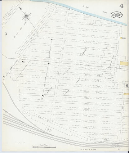 Sanborn Fire Insurance Map from Cloquet, Carlton County, Minnesota (1905), Sheet #0004 - Complete Map Set gallery image, historic Sanborn map, vintage wall art, Minnesota Minnesota