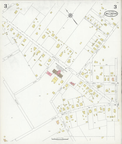 Sanborn Fire Insurance Map from Millington, Shelby County, Tennessee (1930), Sheet #0003 - Complete Map Set gallery image, historic Sanborn map, vintage wall art, Tennessee Tennessee