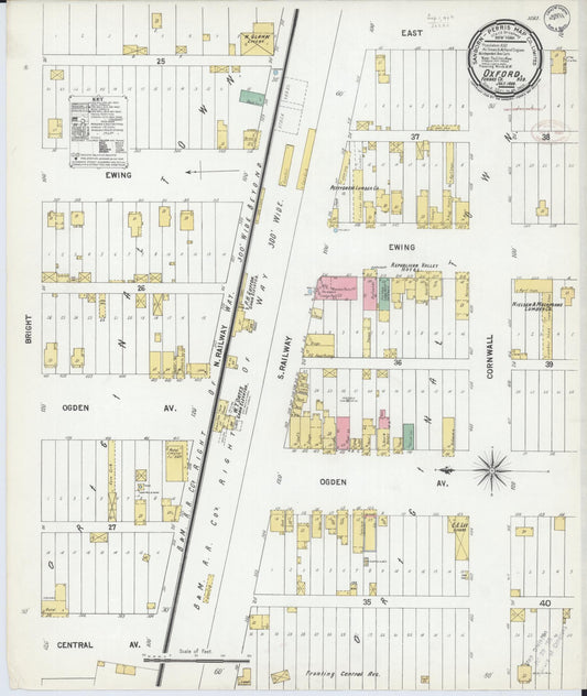 Sanborn Fire Insurance Map from Oxford, Harlan And Furnas County, Nebraska. (1899) – Historic Sanborn Fire Insurance Map Print